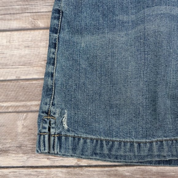 Silver Jeans Size 31 Distressed Denim Jean Skirt - Picture 2 of 7